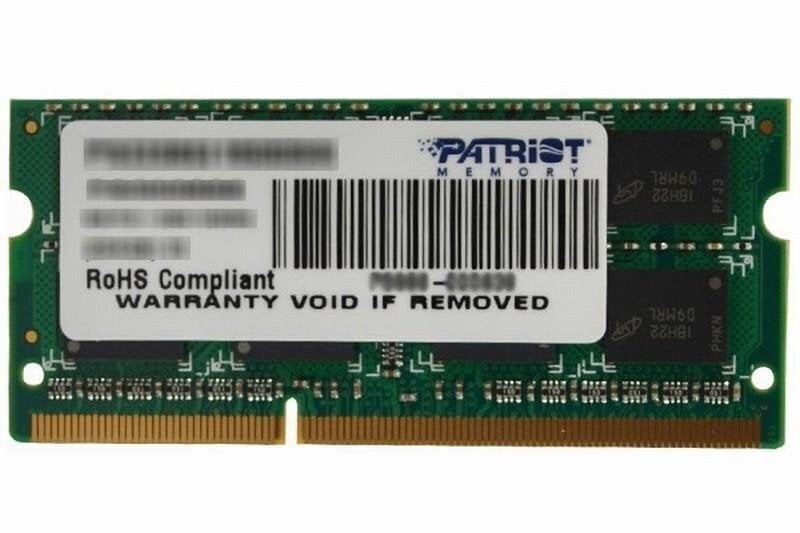 Patriot Memory 4GB DDR3 SODIMM memory module 1333 MHz цена и информация | Operatiivmälu (RAM) | kaup24.ee