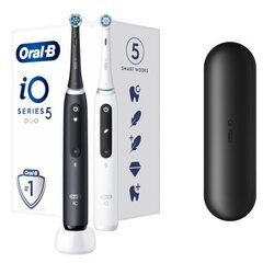 Oral-B iO5 Series Duo Pack Matt Black/Quite White hind ja info | Elektrilised hambaharjad | kaup24.ee