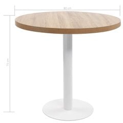 bistroolaud, helepruun, 80 cm, MDF hind ja info | Köögi- ja söögilauad | kaup24.ee