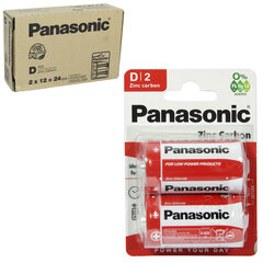 Panasonic patarei Red Zinc R20 (D), 24 tk (12 x 2) цена и информация | Батарейки | kaup24.ee