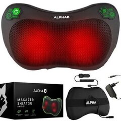 Alpha AMP01 shiatsu massaažipadi, must hind ja info | Massaažiseadmed | kaup24.ee