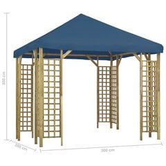 varjualune 3 x 3 m sinine hind ja info | Varikatused ja aiapaviljonid | kaup24.ee