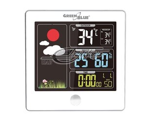 Termomeetri Ilmajaam Station GreenBlue DCF Weather Station (GB521W) hind ja info | Ilmajaamad, termomeetrid | kaup24.ee