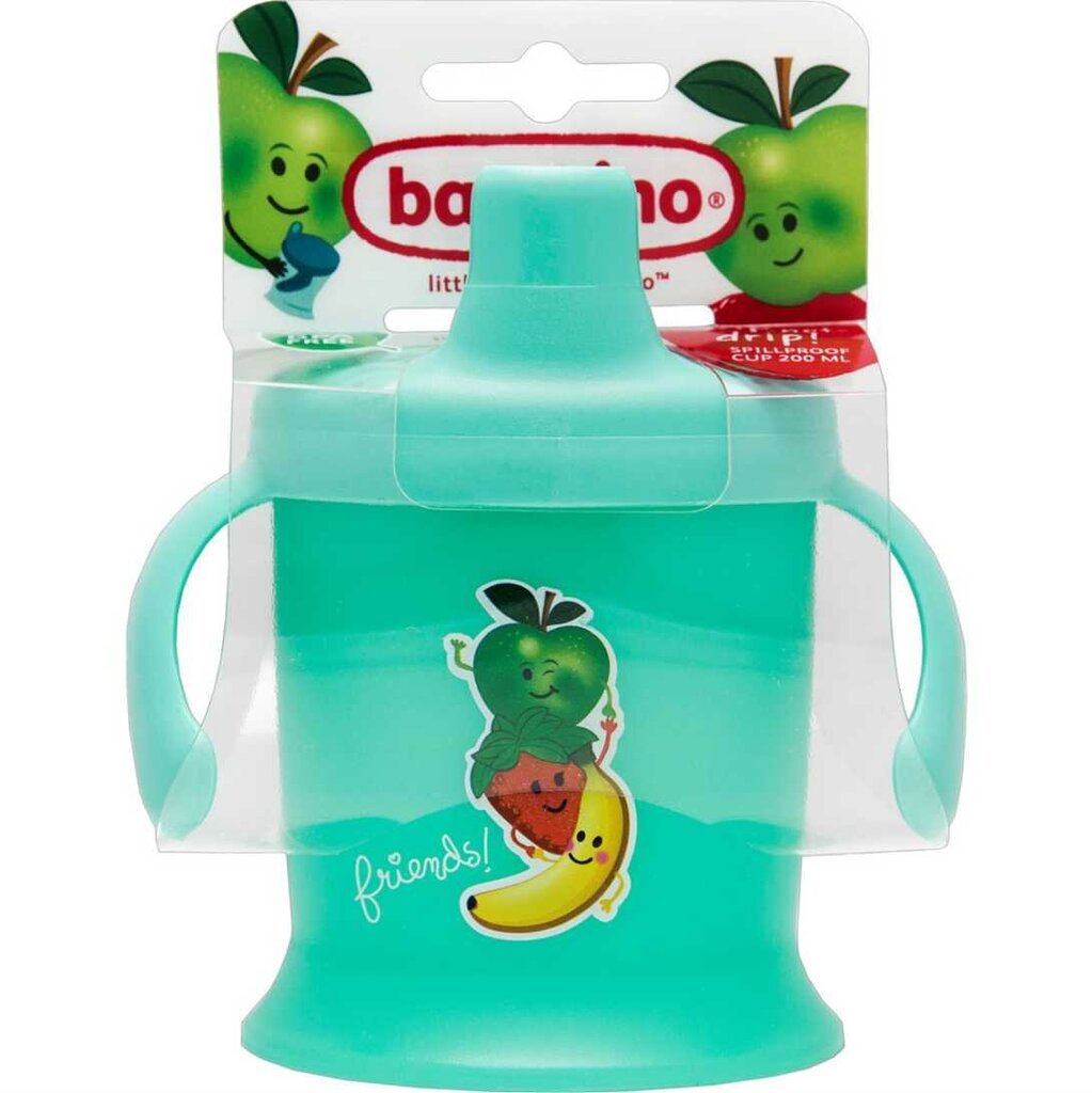 Joogitass Bambino Sip-not-drip, roheline, 6 kuud+, 200 ml цена и информация | Lutipudelid ja aksessuaarid | kaup24.ee