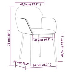 Söögitoolid , 2 tk, tumehall, samet hind ja info | Söögitoolid, baaritoolid | kaup24.ee