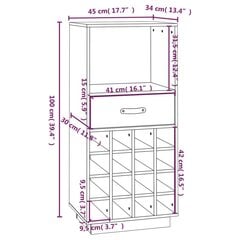 raamatukapp, meekarva, 45 x 34 x 100 cm, männipuit hind ja info | Köögikapid | kaup24.ee