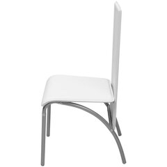 Обеденные стулья, 2 шт., белые цена и информация | Стулья для кухни и столовой | kaup24.ee