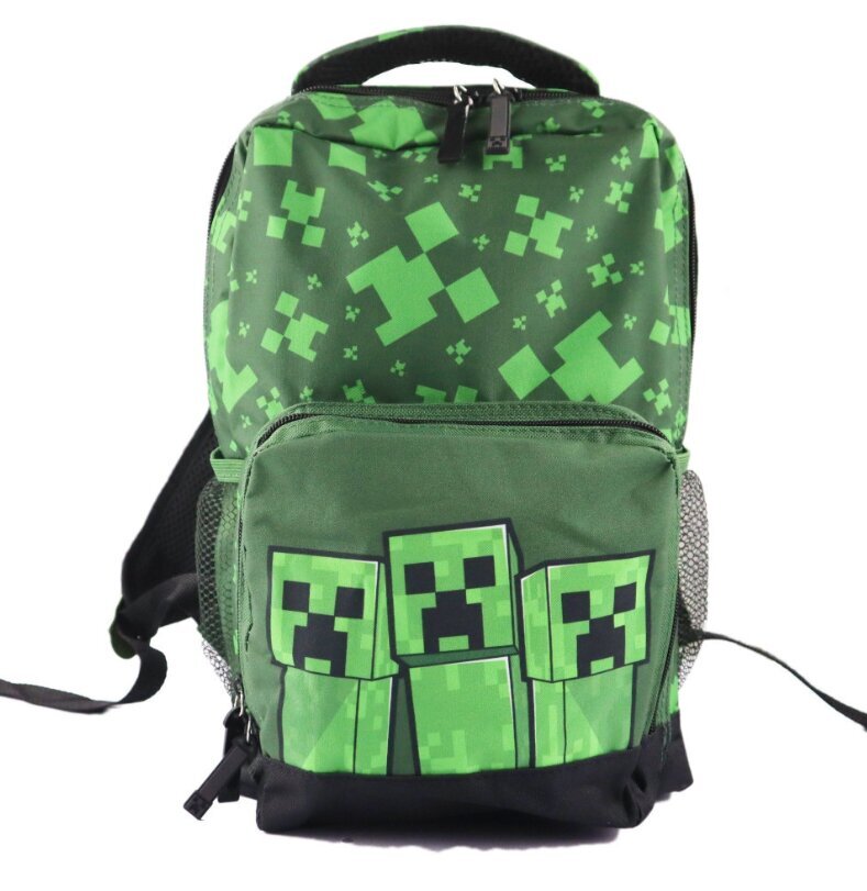 Kooli seljakott Minecraft, roheline, 35x25x12cm hind ja info | Koolikotid, sussikotid | kaup24.ee