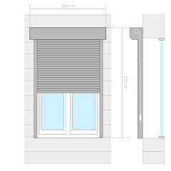 fassaadiruloo alumiinium 100 x 210, valge цена и информация | Жалюзи | kaup24.ee