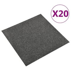 põranda plaatvaibad 20 tk, 5 m², 50 x 50 cm, antratsiithall цена и информация | Ковры | kaup24.ee