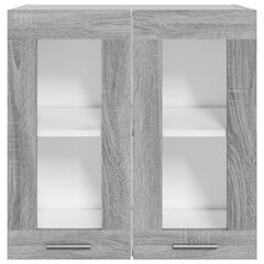 klaasustega köögikapp, hall Sonoma tamm, 60x31x60 cm, tehispuit цена и информация | Кухонные шкафчики | kaup24.ee