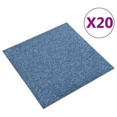 põranda plaatvaibad 20 tk, 5 m², 50 x 50 cm, sinine цена и информация | Ковры | kaup24.ee