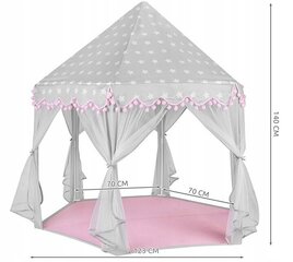 Lastetelk Kruzzel 8772, roosa-hall, 123x123x140 cm цена и информация | Детские игровые домики | kaup24.ee