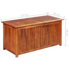 aia hoiukast 117 x 50 x 58 cm, akaatsiapuit цена и информация | Садовые столы и столики | kaup24.ee