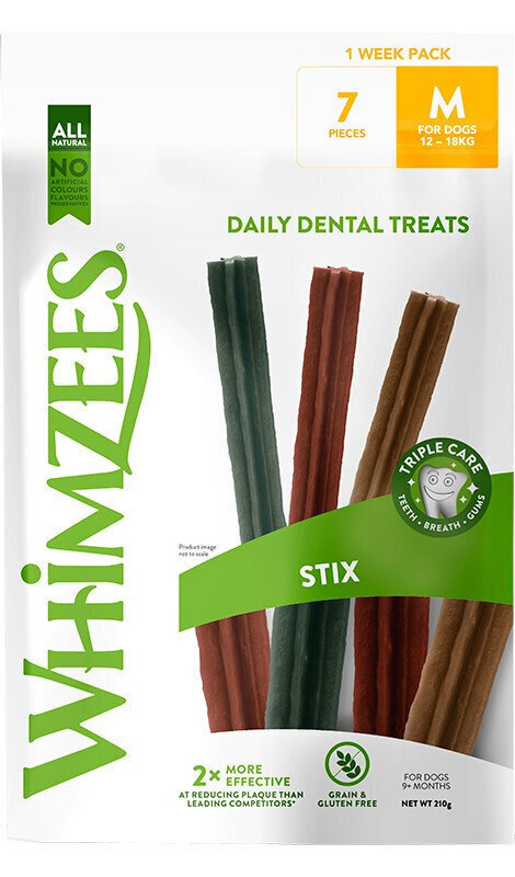 Whimzees Week Pack Stix, M, 7 tk цена и информация | Maiustused koertele | kaup24.ee