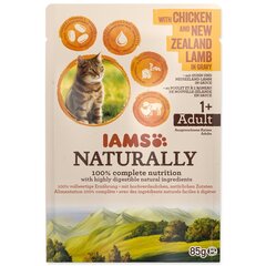 Iams Naturally Cat kana ja lambalihaga, 85 g hind ja info | Konservid kassidele | kaup24.ee