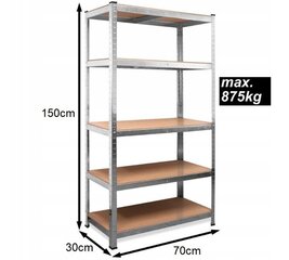 METALLRIIUL 150x70x30 hind ja info | Riiulid tööriistadele | kaup24.ee