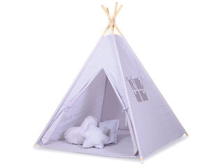 Tipi telk lastele vaibaga Bobono, hall цена и информация | Детские игровые домики | kaup24.ee