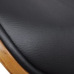 Обеденный стул из искусственной кожи со спинкой, 2 шт. цена и информация | Стулья для кухни и столовой | kaup24.ee