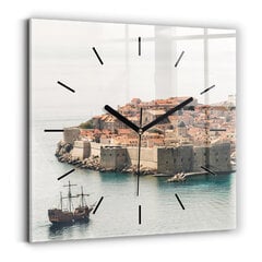 Seinakell Purjelaev Dubrovnikus, 30x30 cm цена и информация | Часы | kaup24.ee