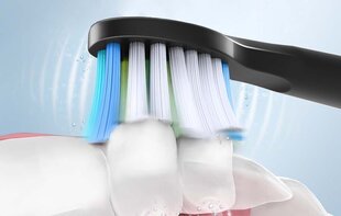Электрическая зубная щетка FairyWill Sonic с набором насадок FW-E11, черная цена и информация | Электрические зубные щетки | kaup24.ee