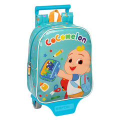 Ratastega koolikott CoComelon Back to class Helesinine (22 x 27 x 10 cm) hind ja info | Koolikotid, sussikotid | kaup24.ee