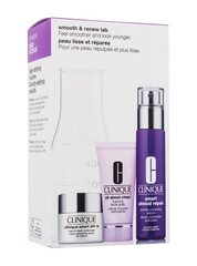 Clinique Smooth &amp; Renew näonahahoolduskomplekt: Smart Clinical Repair kortse korrigeeriv seerum, 30 ml + Smart Custom-Repair näokreem SPF15, 15 ml + vahutav näoseep, 30 ml цена и информация | Сыворотки для лица, масла | kaup24.ee