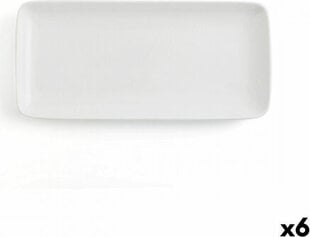 Serveerimisvaagen Ariane Vital Coupe Ristkülikukujuline Valge (36 x 16,5 cm) (6 tk) hind ja info | Lauanõud ja kööginõud | kaup24.ee