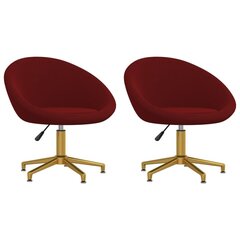 Обеденные стулья, 2 шт., красные цена и информация | Стулья для кухни и столовой | kaup24.ee