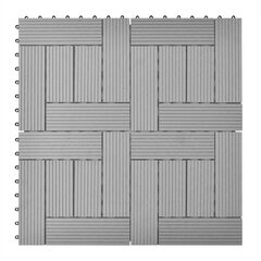 Hallid terrassiplaadid 11 tk WPC 30 x 30 cm hind ja info | Terrassipõrandad | kaup24.ee