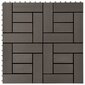 terrassiplaadid, 11 tk, WPC, 30 x 30 cm, 1 m², tumepruun hind ja info | Terrassipõrandad | kaup24.ee