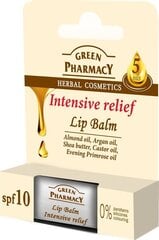 Смягчающий бальзам для губ Elfa Pharm Green Pharmacy Intensive Relief SPF10 3,6 г цена и информация | Помады, бальзамы, блеск для губ | kaup24.ee