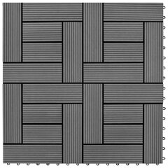 terrassiplaadid 22 tk, 30 x 30 cm, 2 m², WPC, hall hind ja info | Terrassipõrandad | kaup24.ee