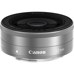 Canon EF-M 22mm f/2 STM silver (valge karp) hind ja info | Objektiivid | kaup24.ee