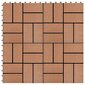 terrassiplaadid 22 tk, 30 x 30 cm, 2 m², WPC, pruun цена и информация | Terrassipõrandad | kaup24.ee