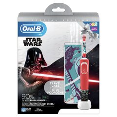 Braun Oral-B D100.413.2KX Star Wars el.hambahari lastele taimeriga + reisikarp hind ja info | Elektrilised hambaharjad | kaup24.ee