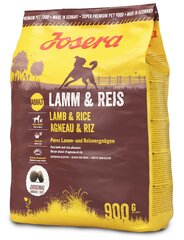 Josera erineva aktiivsusega koertele Lamb & Rice, 900 g hind ja info | Kuivtoit koertele | kaup24.ee