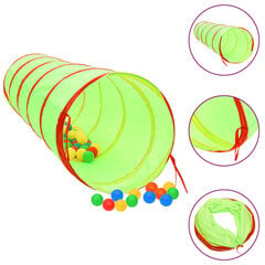 laste mängutunnel, 250 palli, roheline, 175 cm, polüester цена и информация | Детские игровые домики | kaup24.ee