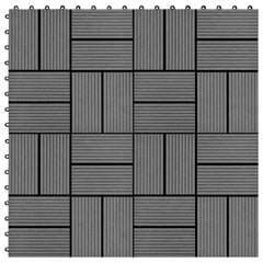 terrassiplaadid 22 tk, 30 x 30 cm, 2 m², WPC, hall цена и информация | Террасный пол | kaup24.ee