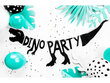 Lipuvanik Dinosaurs Dino Party, must, 20x90 cm, 1 karp/70 pakendit (1 pakk/1 tk) hind ja info | Peokaunistused | kaup24.ee