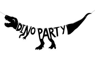 Гирлянда Dinosaurs Dino Party, черная, 20x90 см, 1 кор/70 упак (1 упак/1 шт) цена и информация | Гудки для вечеринки Clown Face (4шт.) | kaup24.ee