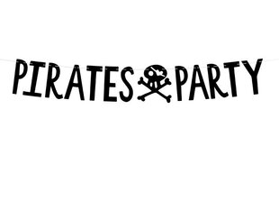 Гирлянда Pirates Party, черная, 14x100 см, 1 шт цена и информация | Гудки для вечеринки Clown Face (4шт.) | kaup24.ee