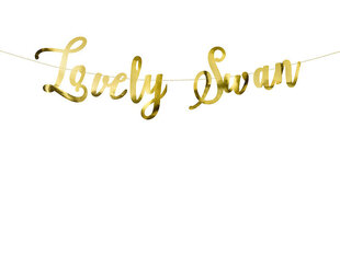 Гирлянда Lovely Swan, золотистая, 64x21,3 см, 1 кор/50 упак (1 упак/1 шт) цена и информация | Гудки для вечеринки Clown Face (4шт.) | kaup24.ee