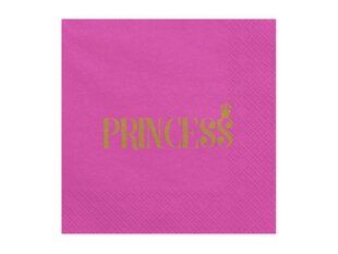 Бумажные салфетки Princess, темно-розовые, 33х33 см, 1упаковка/20 шт цена и информация | Праздничная одноразовая посуда | kaup24.ee