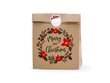 Paberist kinkekotid Merry Christmas, pruun, 25x11x27 cm, 1 pakk/3 tk hind ja info | Kingituste pakendid | kaup24.ee