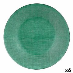 Lame taldrik Roheline Klaas 27,5 x 2 x 27,5 cm (6 Ühikut) hind ja info | Lauanõud ja kööginõud | kaup24.ee