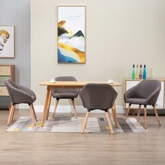 Обеденные стулья, 4 шт, коричневые цена и информация | Стулья для кухни и столовой | kaup24.ee