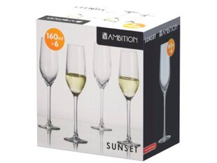 Šampanjaklaasid Ambition Sunset 160 ml, 6 tk hind ja info | Klaasid, tassid ja kannud | kaup24.ee