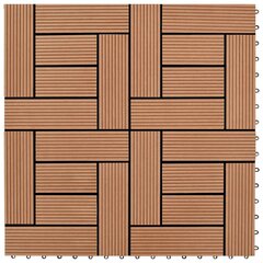 terrassiplaadid 22 tk, 30 x 30 cm, 2 m², WPC, pruun цена и информация | Террасный пол | kaup24.ee