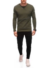 Meeste khaki värvi džemper Zipper OM-SSNZ-22FW-005-55398-XXL hind ja info | Meeste spordiriided | kaup24.ee